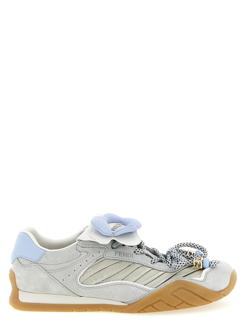 Fendi | Gray Calfskin Athletic Sneakers