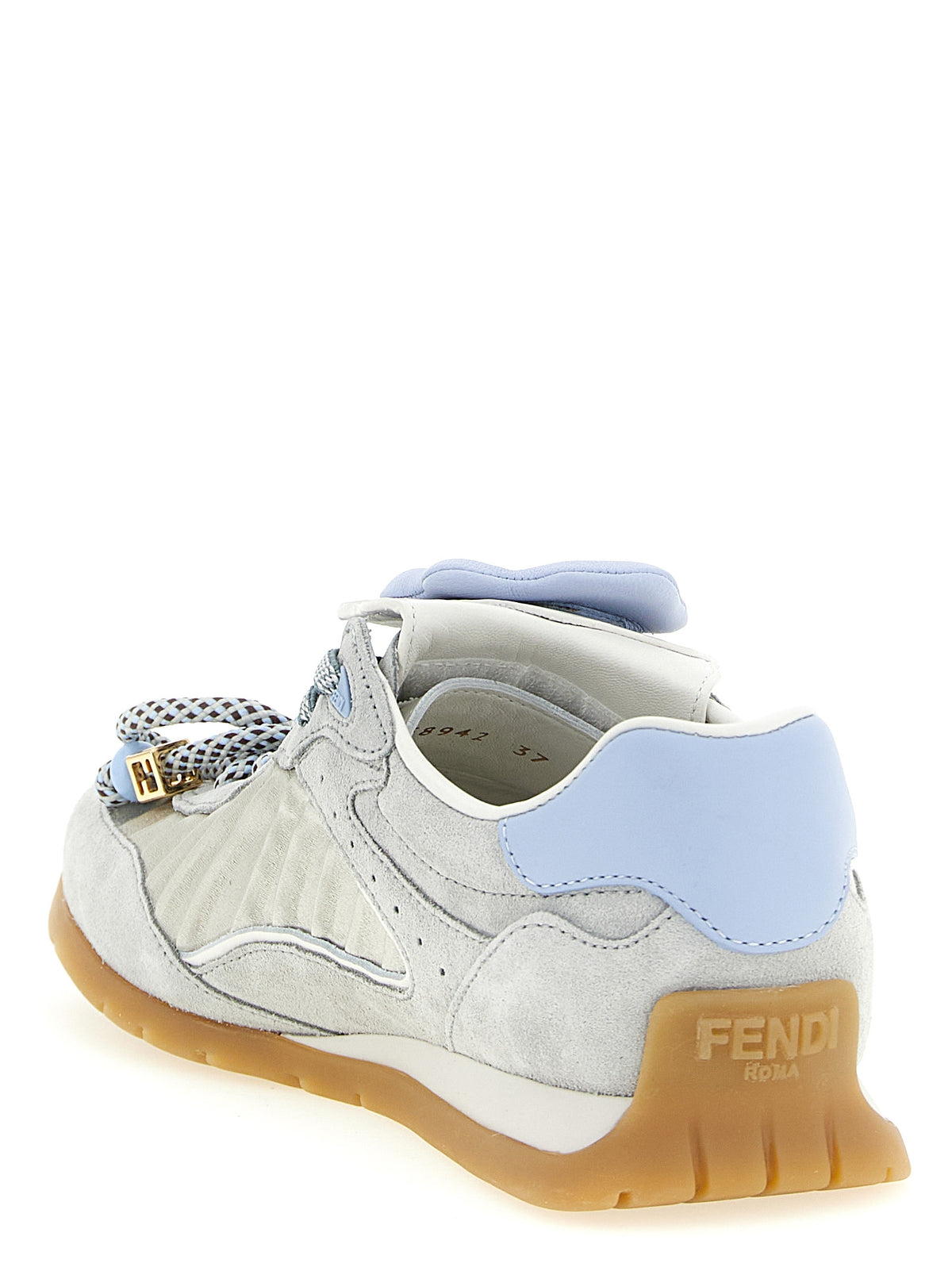 Fendi | Gray Calfskin Athletic Sneakers