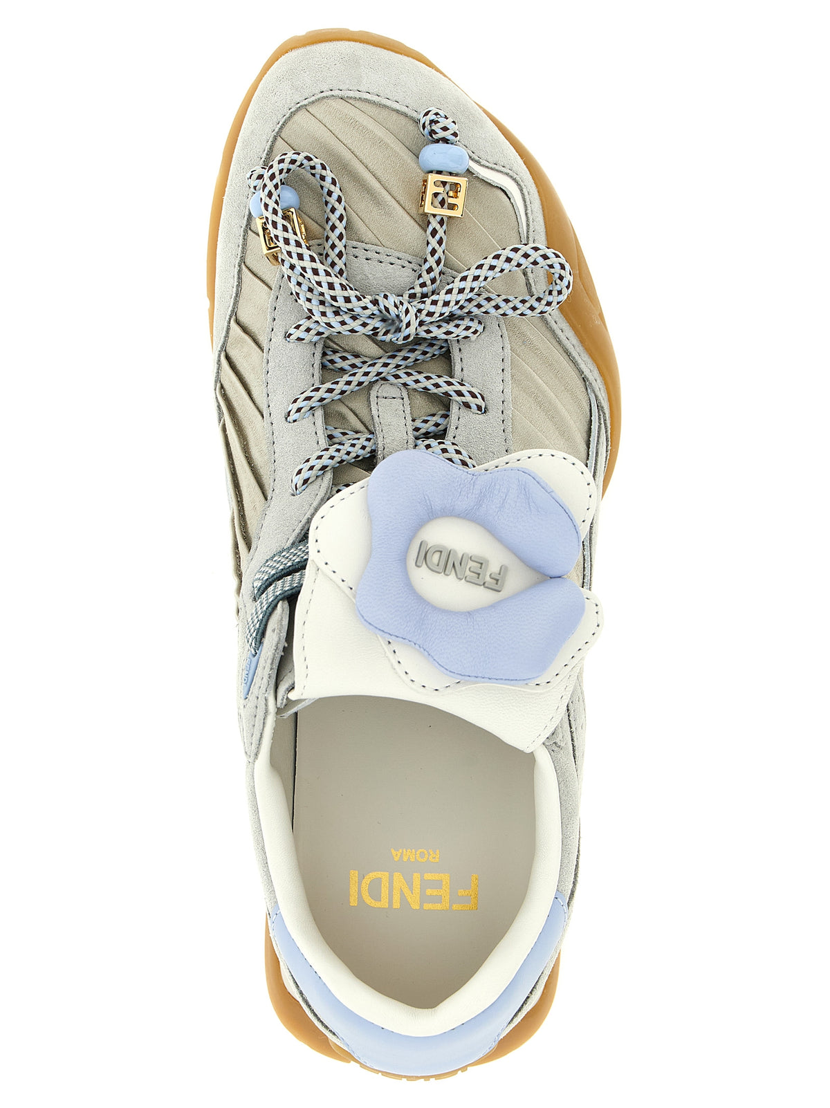 Fendi | Gray Calfskin Athletic Sneakers