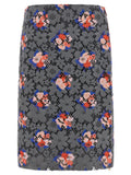 Fendi | Gray Cotton Midi Skirt