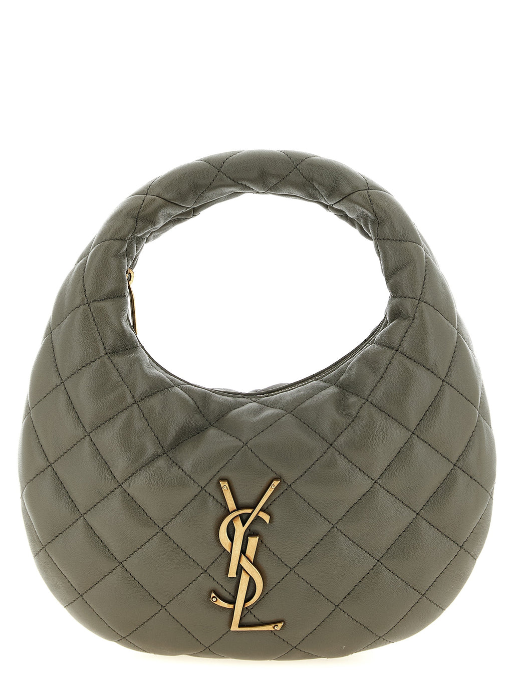 Saint Laurent | Gray Lamb Leather Handbag