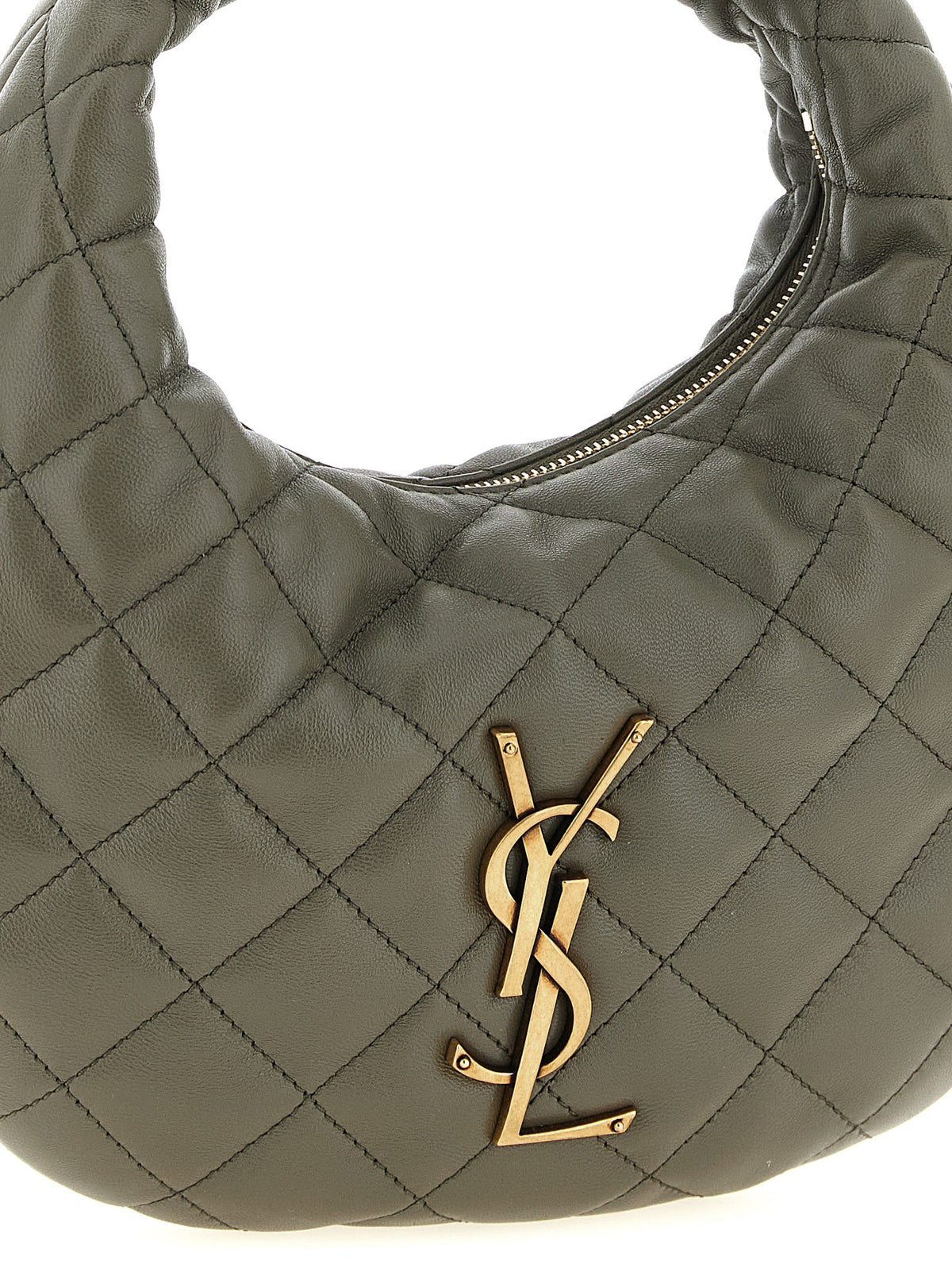 Saint Laurent | Gray Lamb Leather Handbag