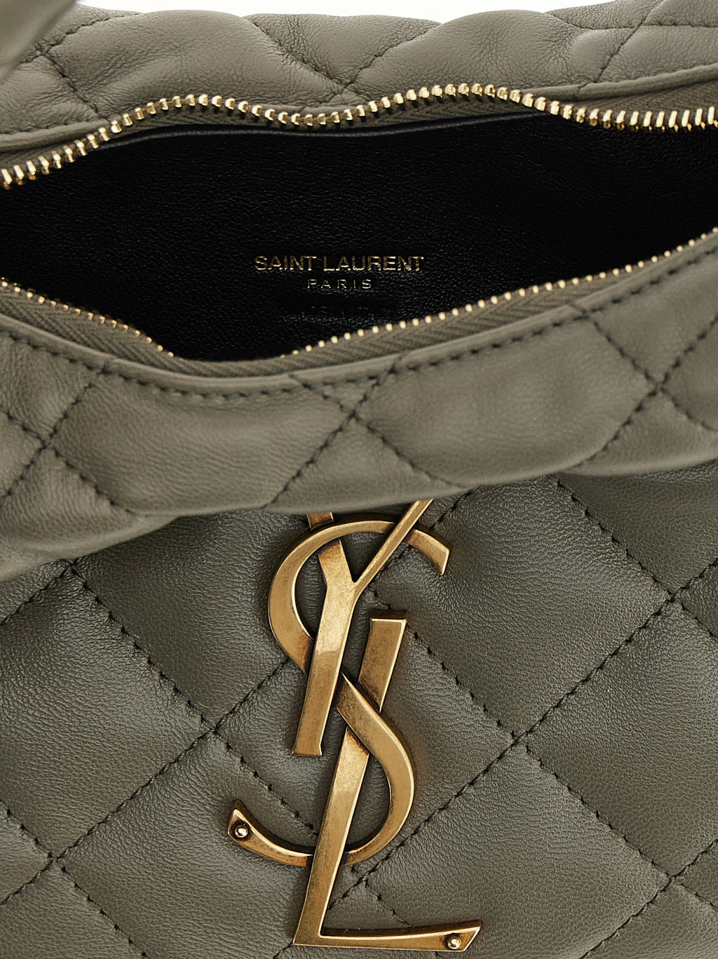 Saint Laurent | Gray Lamb Leather Handbag