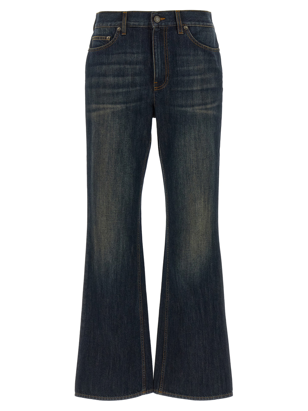 Burberry | Blue Cotton Flared Jeans