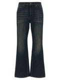 Burberry | Blue Cotton Flared Jeans