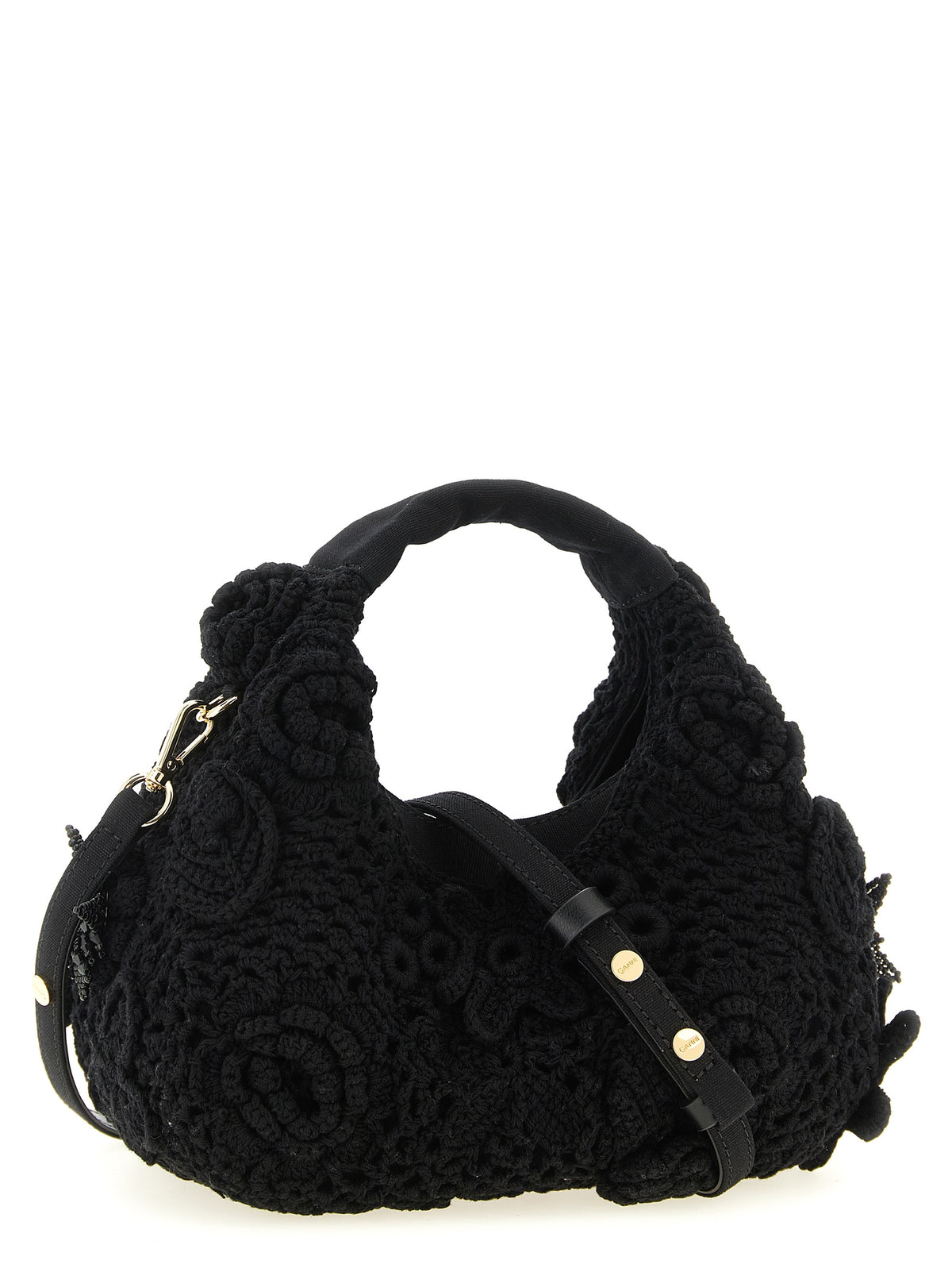 Ganni | Black Organic Cotton Handbag