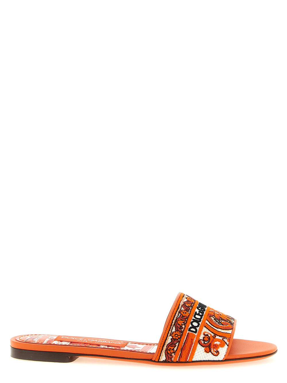 Dolce & Gabbana | Orange Cotton Slides