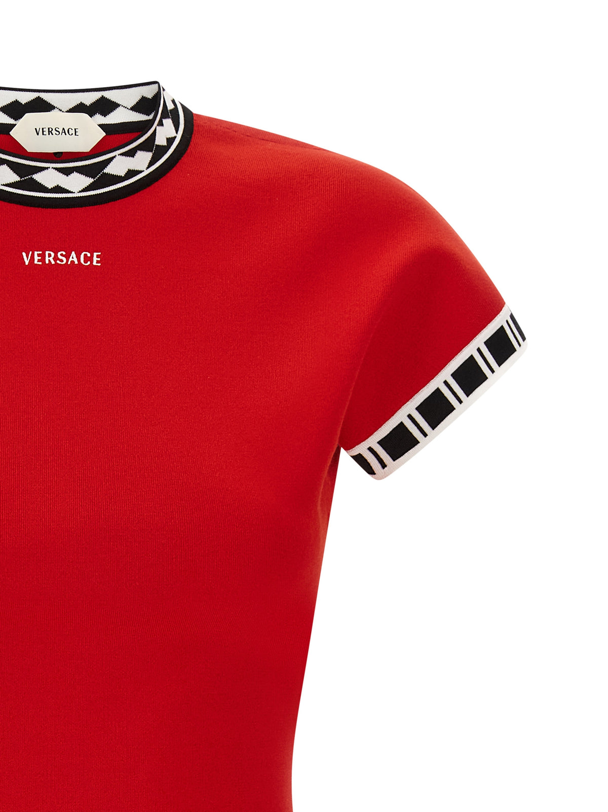 Versace | Red Cotton Short Dress