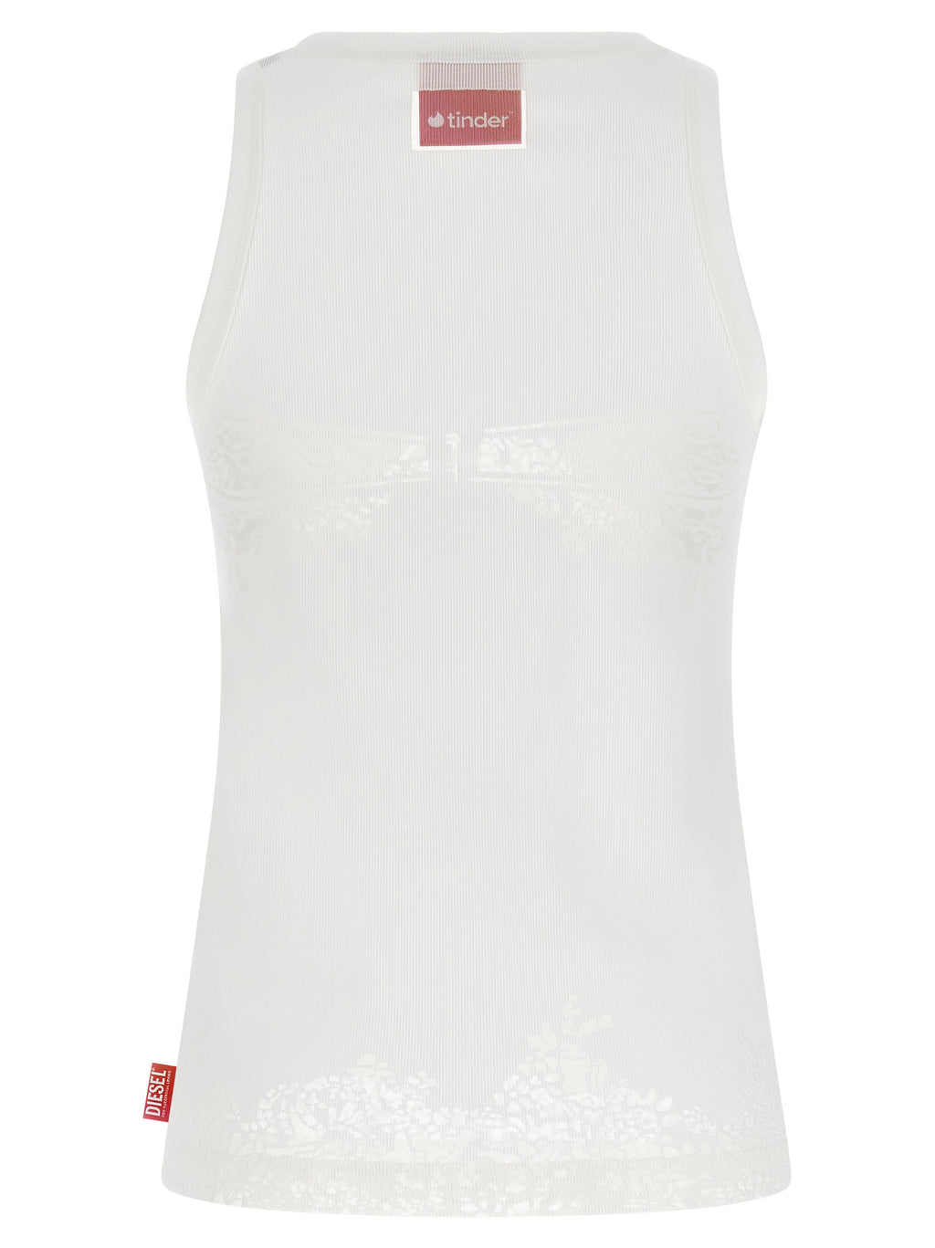 Diesel | White Cotton Tank Tops