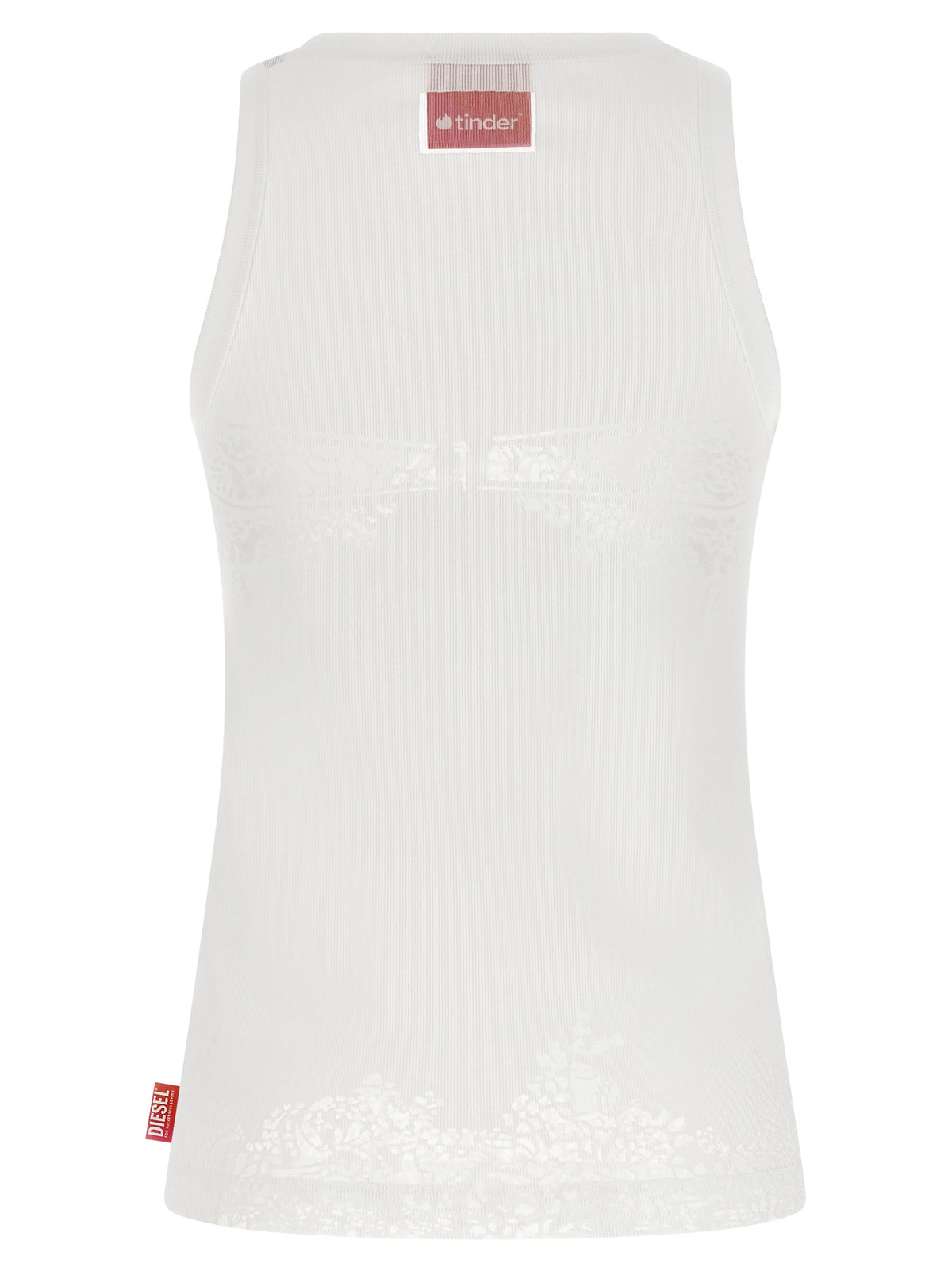 Diesel | White Cotton Tank Tops