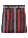 Versace | Multicolor Cotton Long Skirt