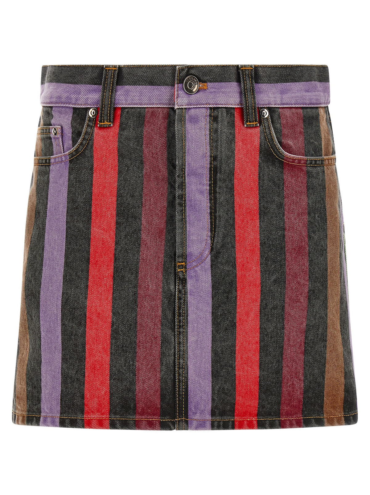 Versace | Multicolor Cotton Long Skirt