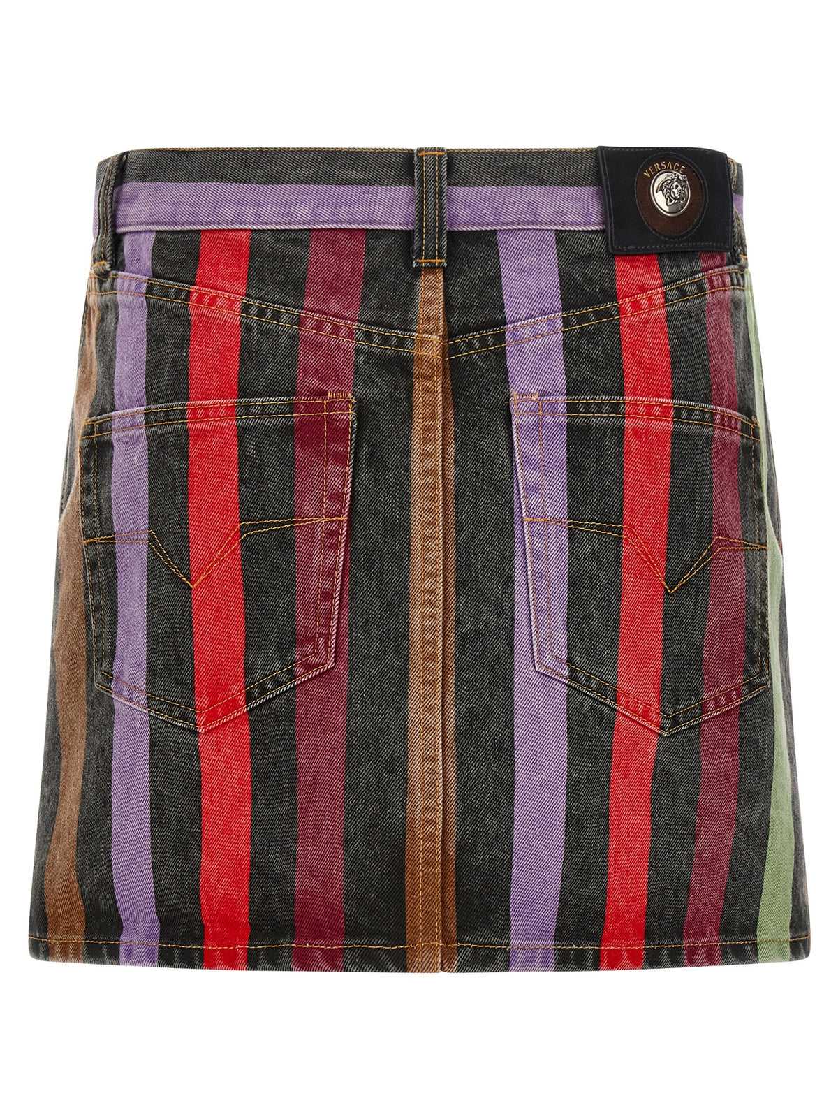 Versace | Multicolor Cotton Long Skirt