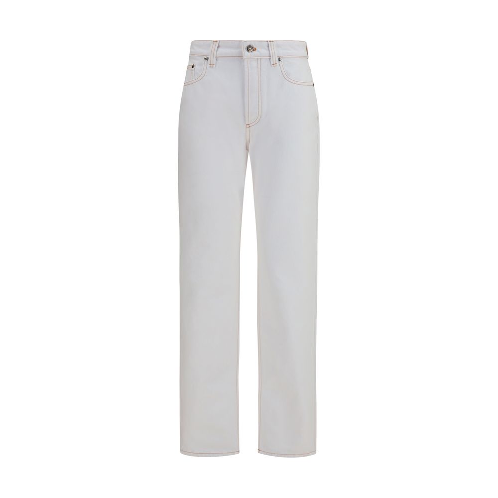 Versace | White Cotton High-Waisted Jean