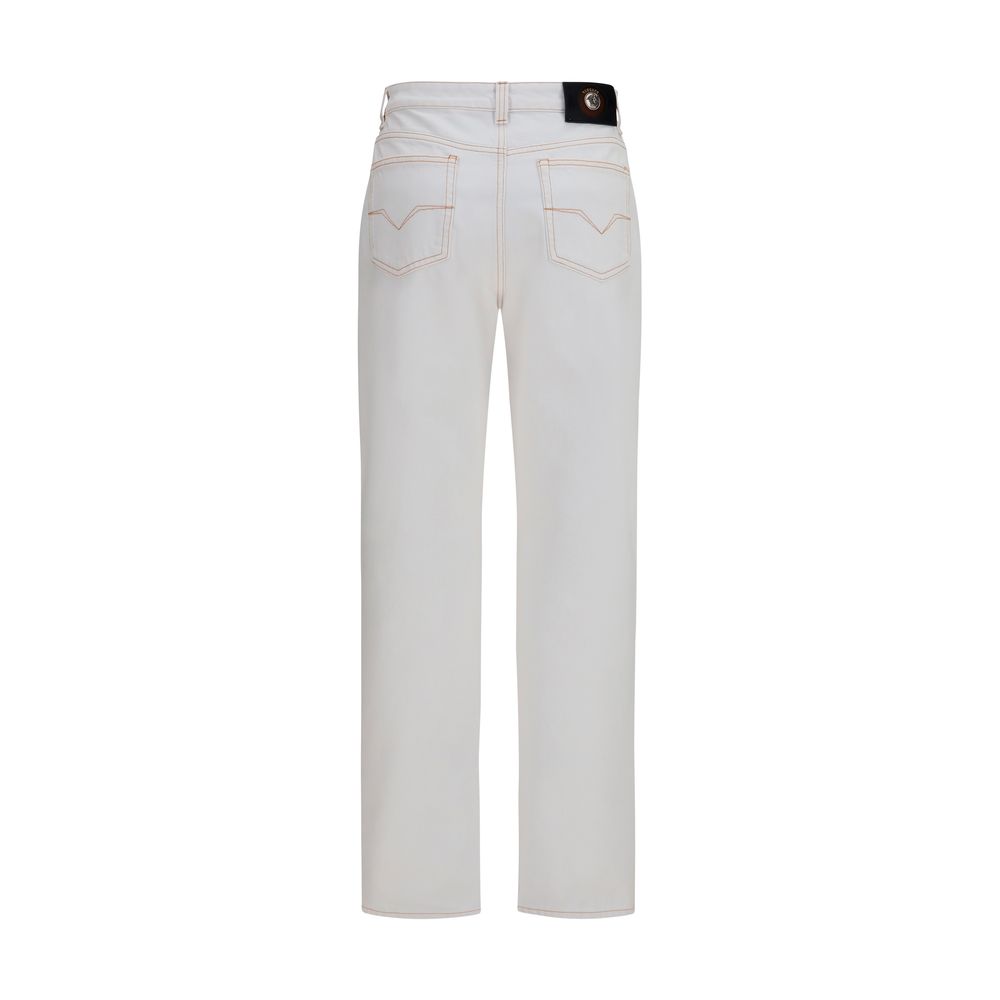 Versace | White Cotton High-Waisted Jean