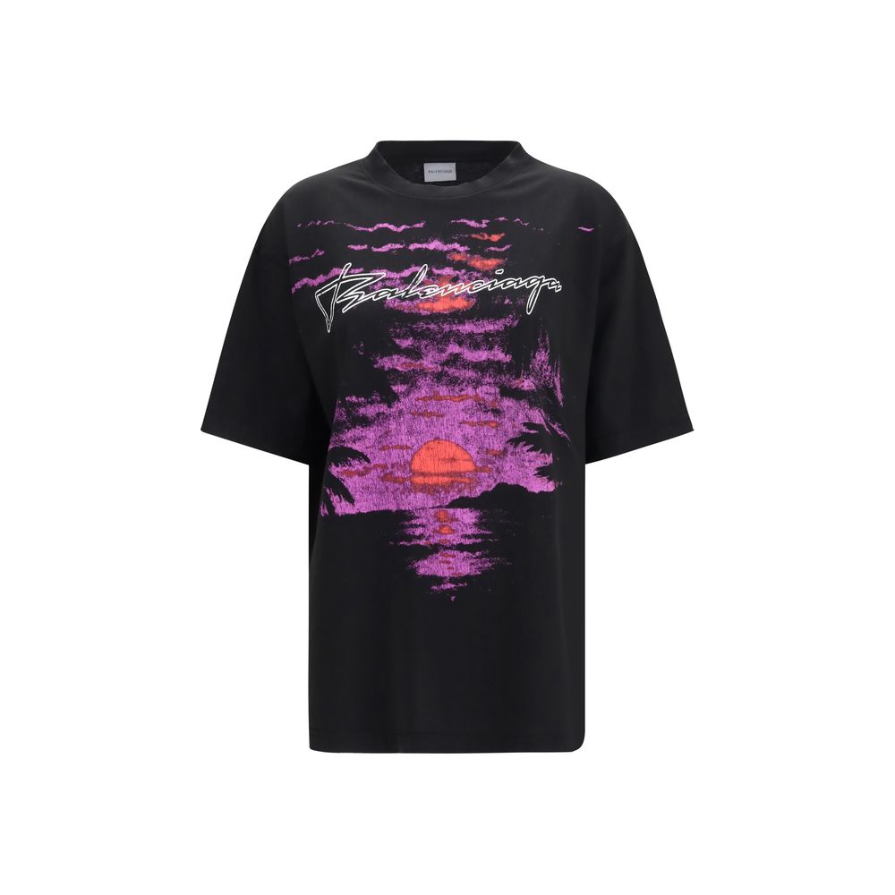 Balenciaga | Black Cotton T-Shirt