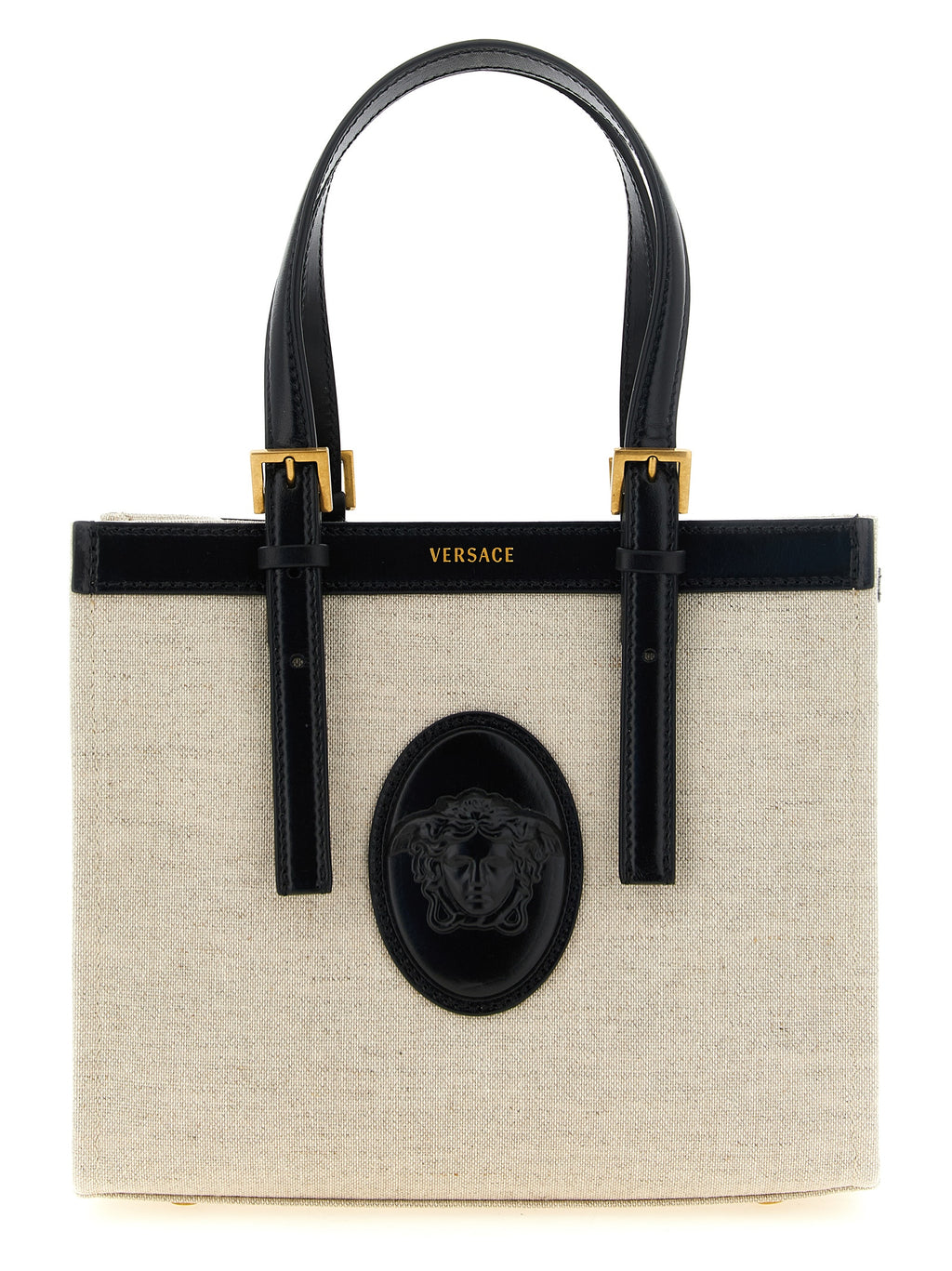 Versace | Beige Linen Tote Bag