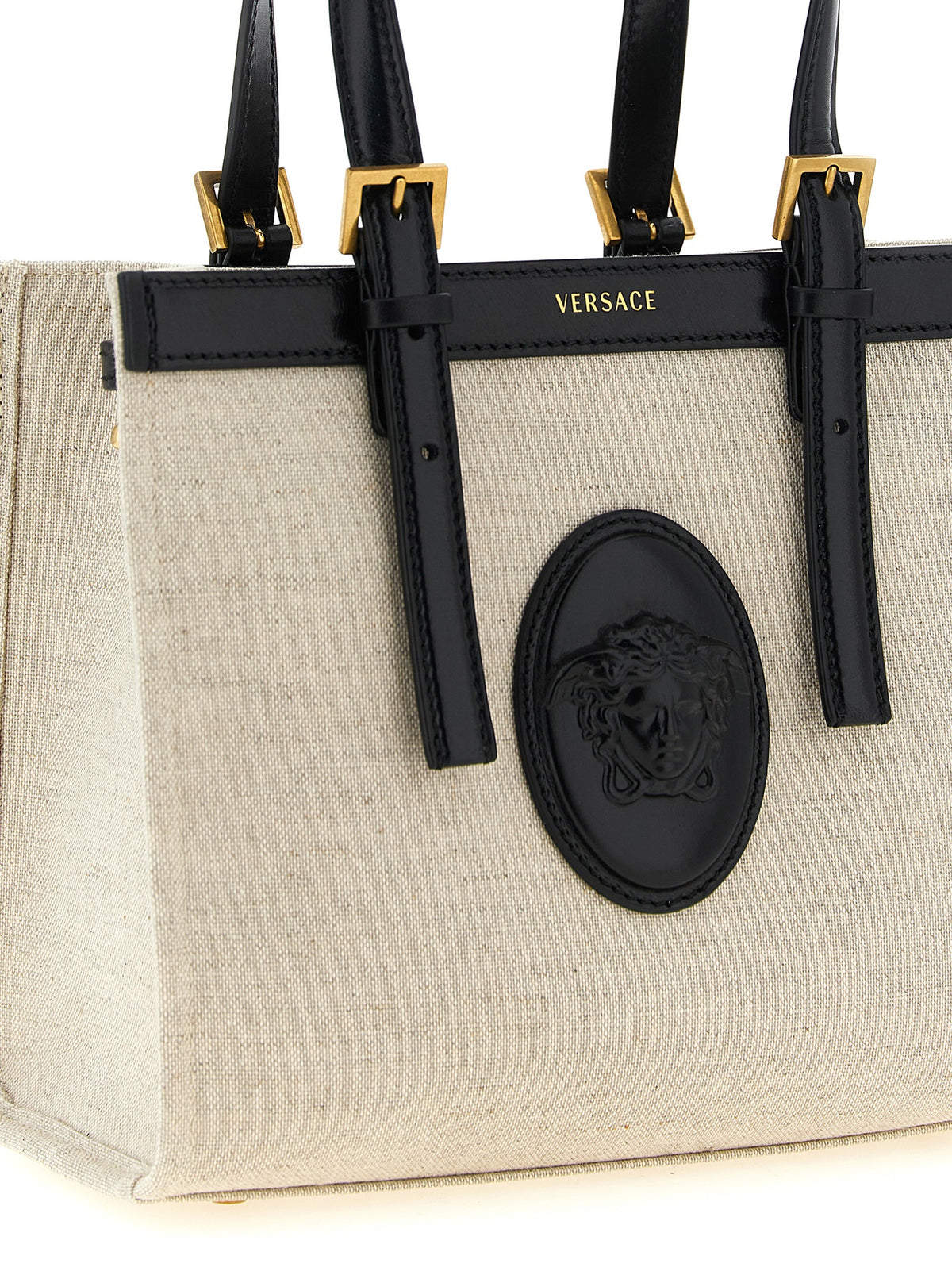 Versace | Beige Linen Tote Bag