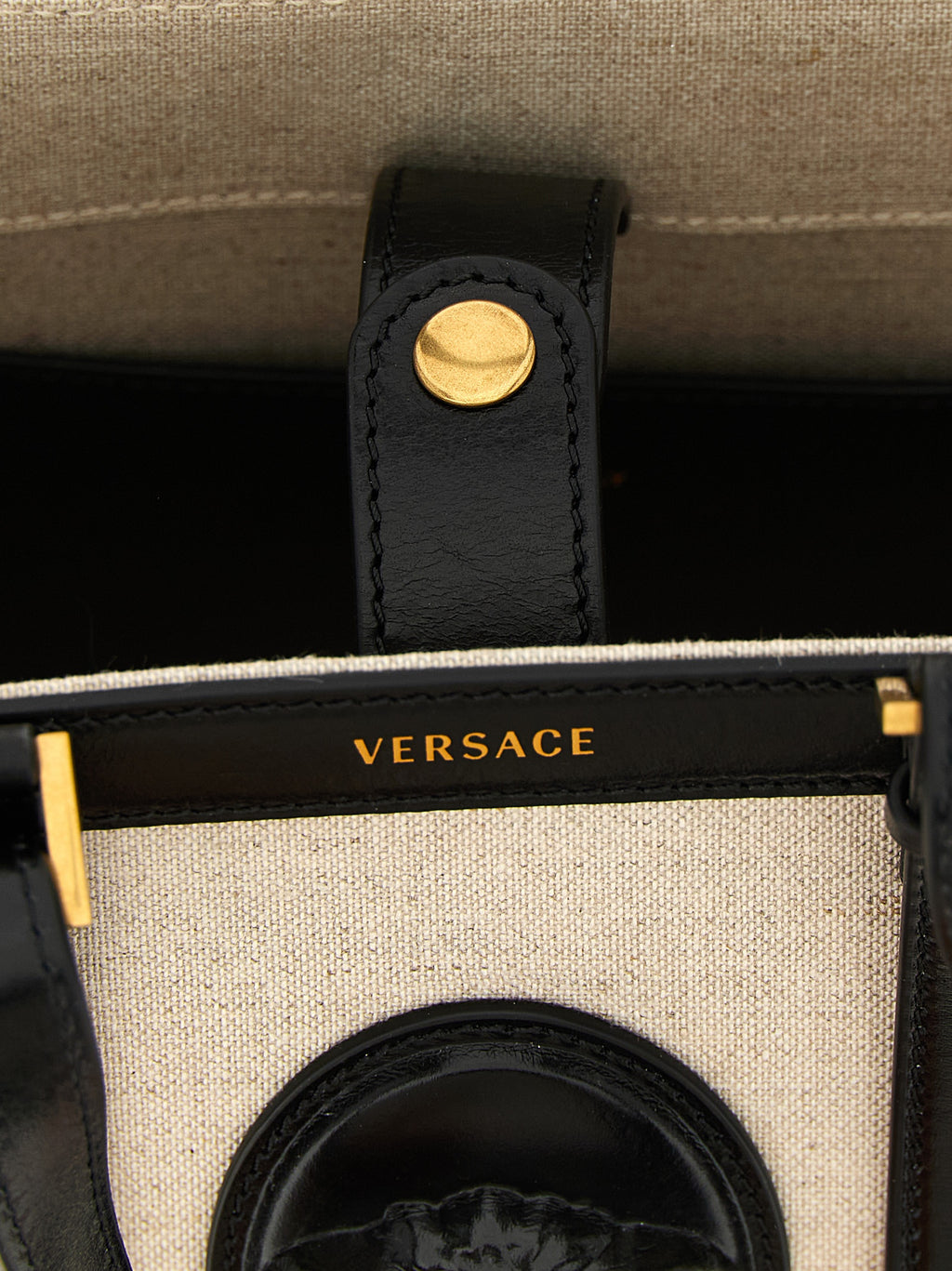 Versace | Beige Linen Tote Bag