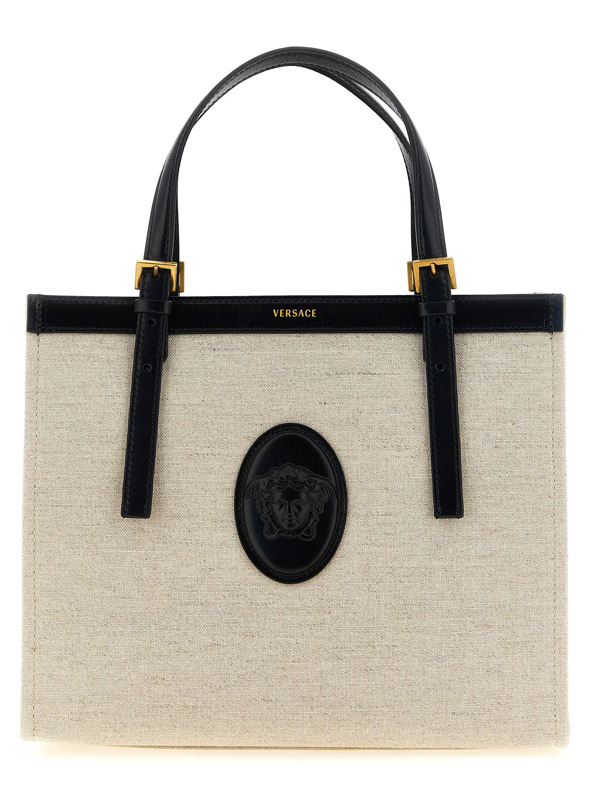 Versace | Beige Leather Tote Bag