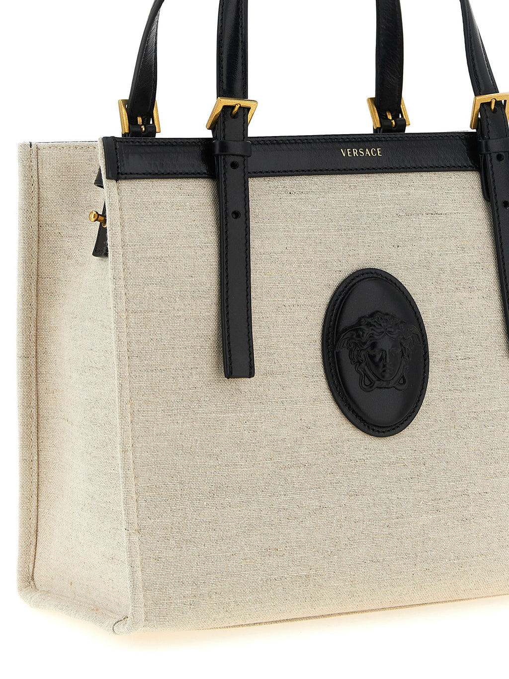 Versace | Beige Leather Tote Bag