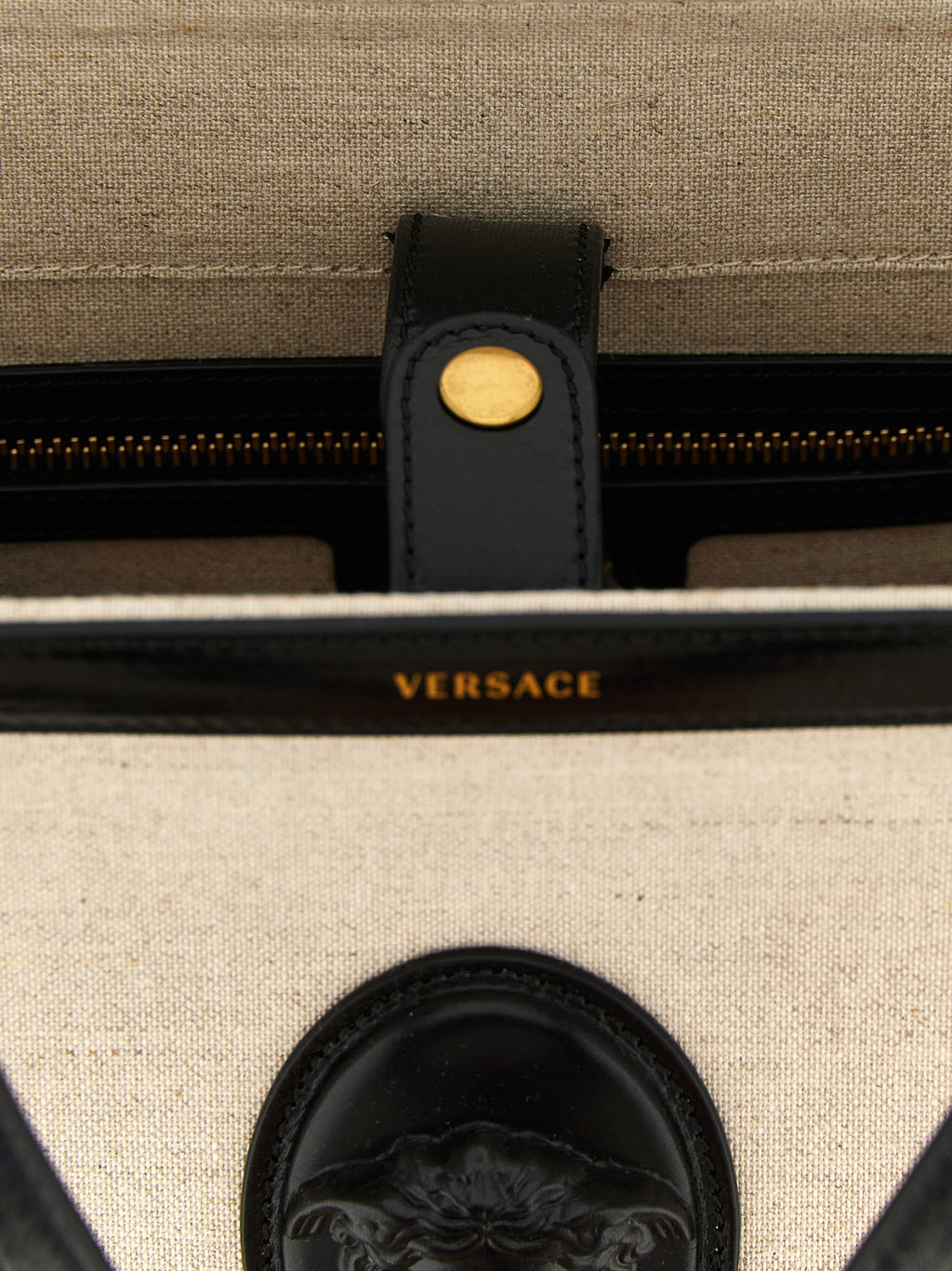 Versace | Beige Leather Tote Bag