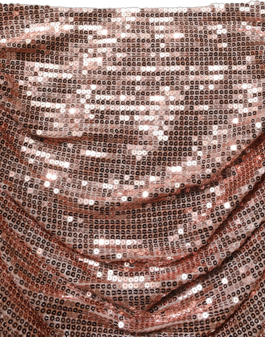 Dolce & Gabbana | Rose Gold Sequin High Waist Ruched Maxi Skirt