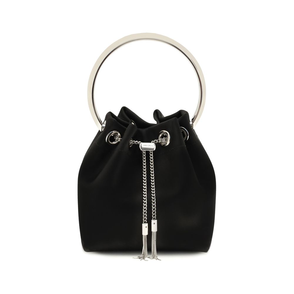 Jimmy Choo | Black Silk Shoulder Bag
