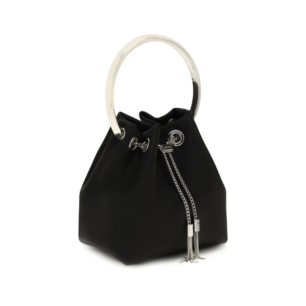 Jimmy Choo | Black Silk Shoulder Bag