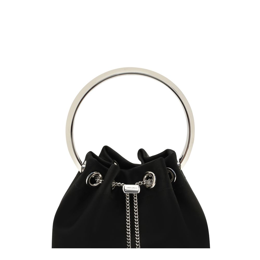 Jimmy Choo | Black Silk Shoulder Bag