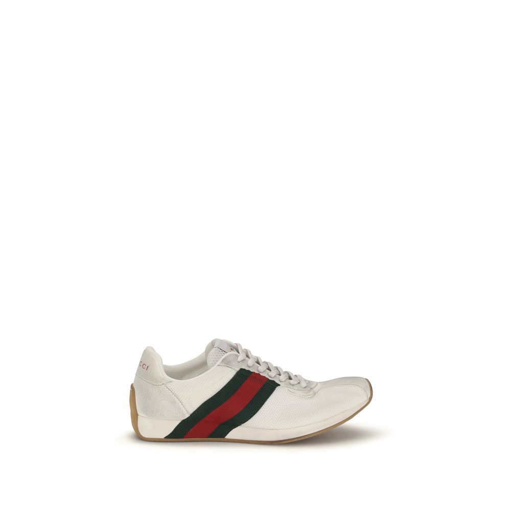 Gucci | White Polyester Athletic Sneakers