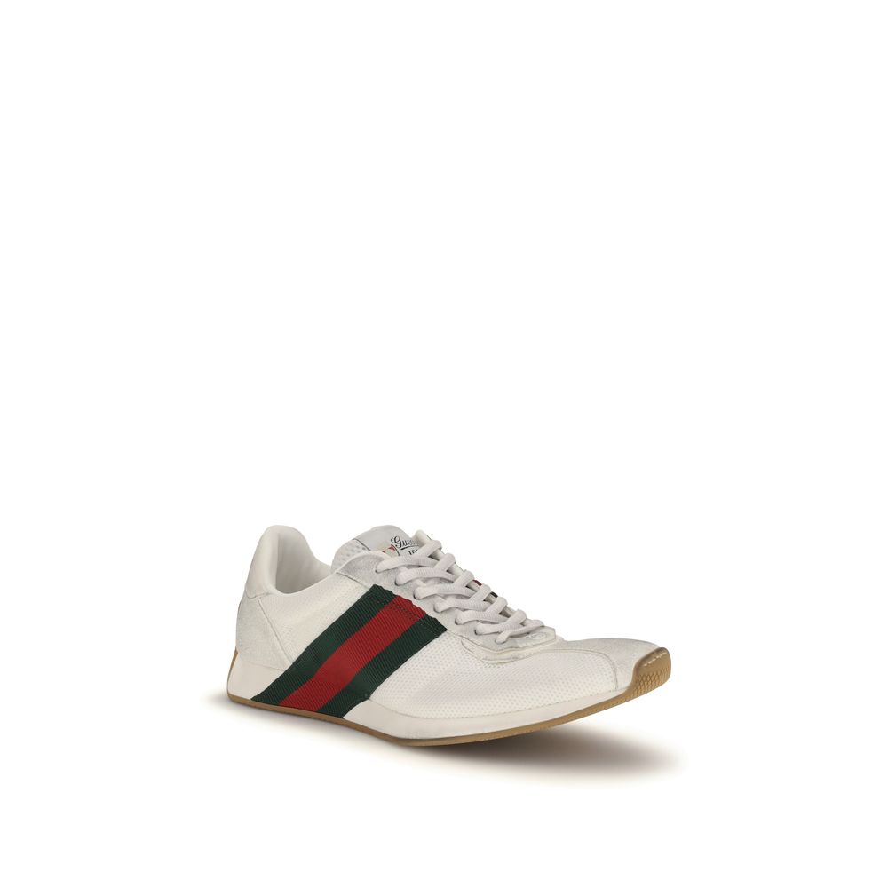 Gucci | White Polyester Athletic Sneakers