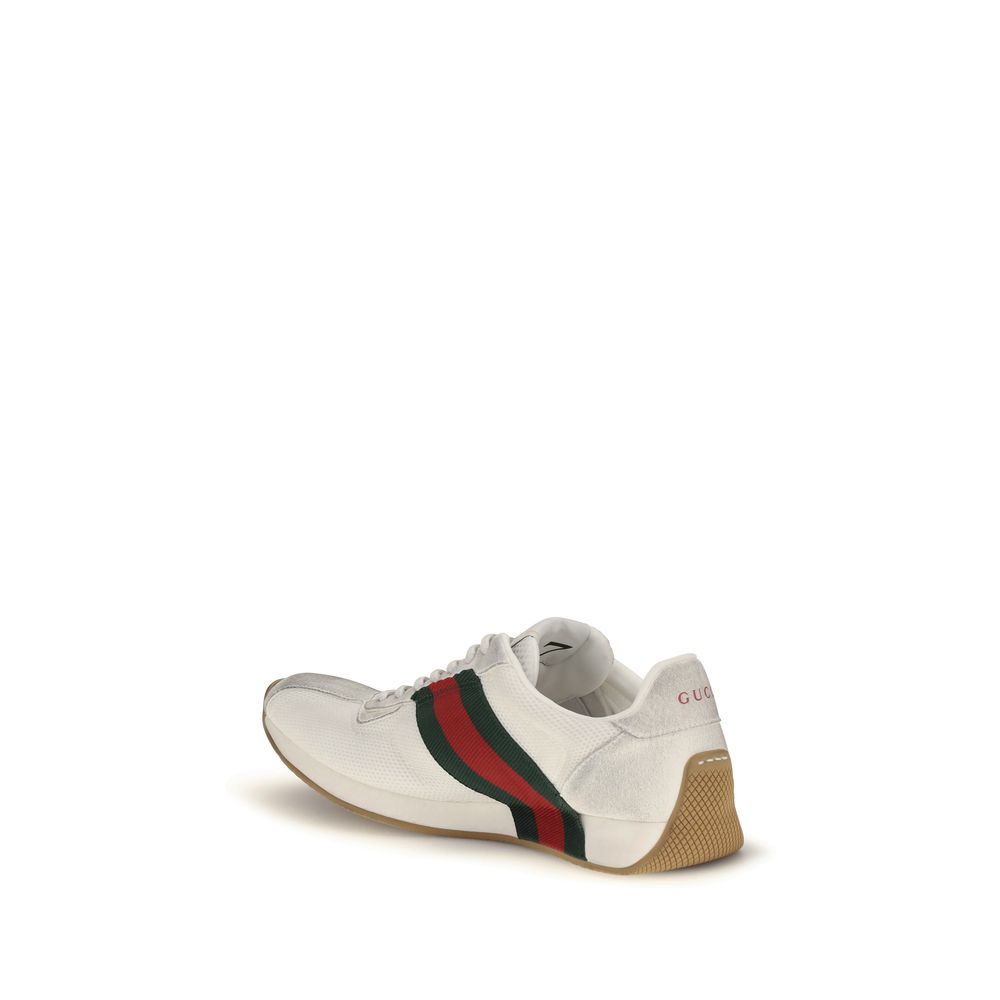 Gucci | White Polyester Athletic Sneakers