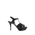 Saint Laurent | Black Calf Leather Bos Taurus Platform Sandals