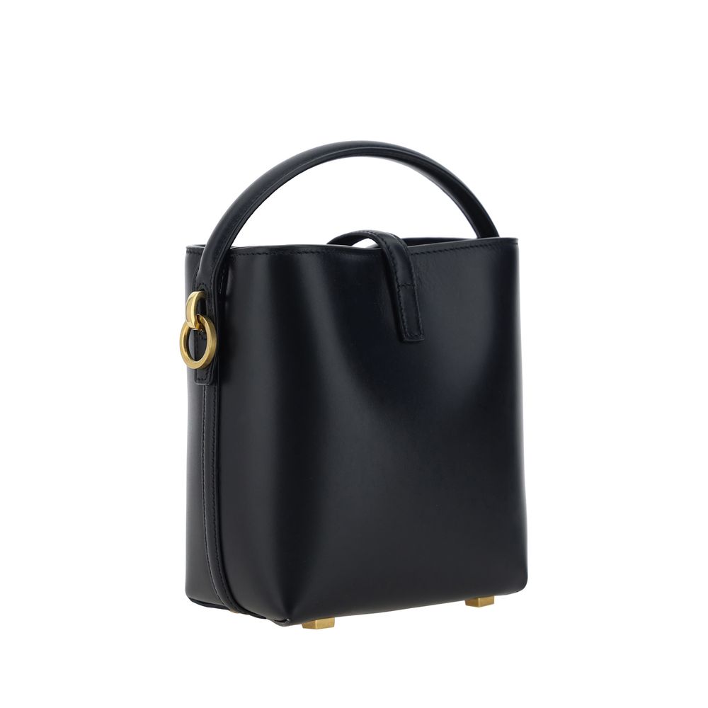 Saint Laurent | Black Calf Leather Bos Taurus Shoulder Bag
