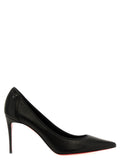 Christian Louboutin | Black Napa Leather / Calf Bos Taurus High Heel Pumps