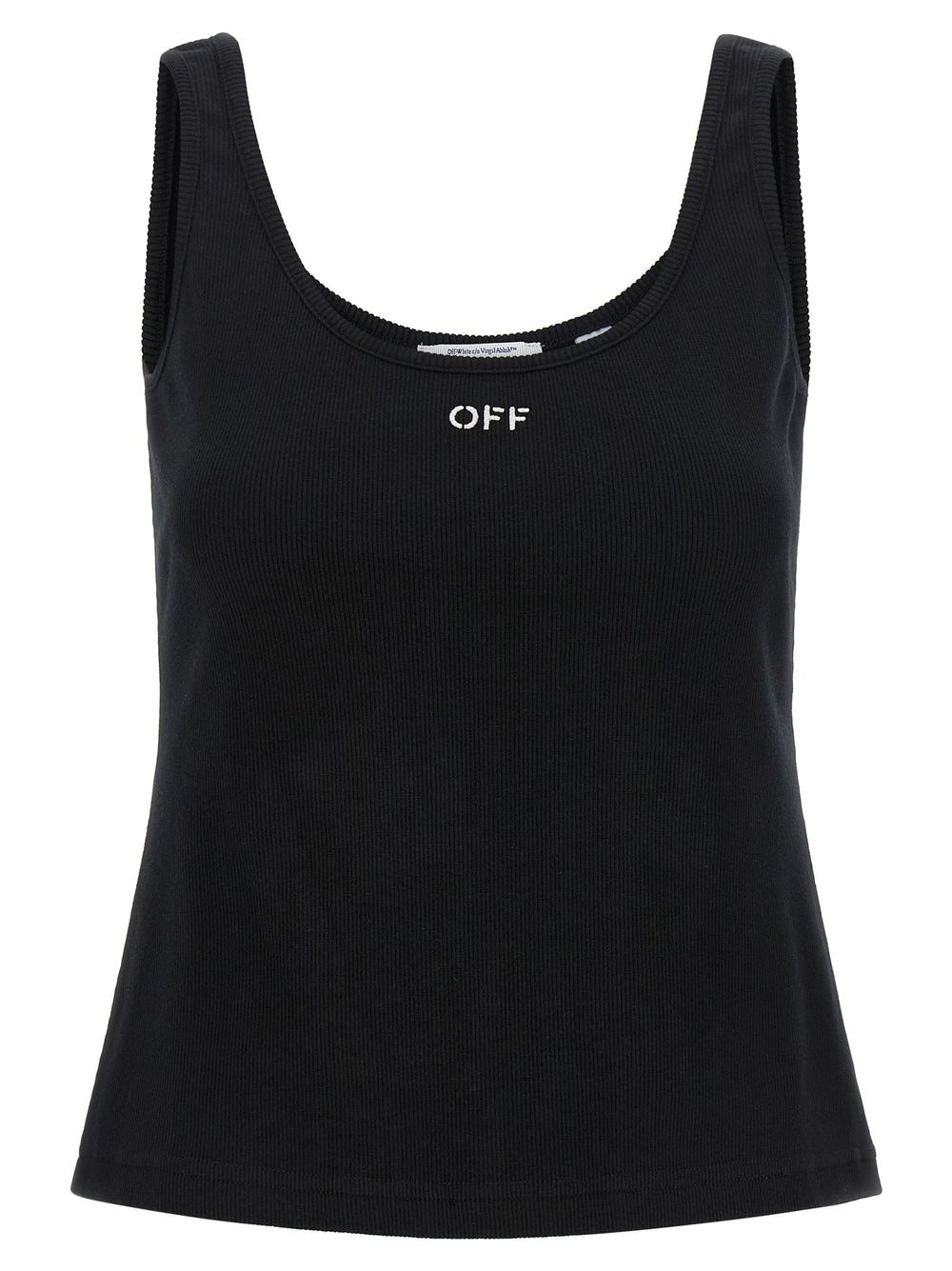 Off-White | Black Cotton Tank Tops