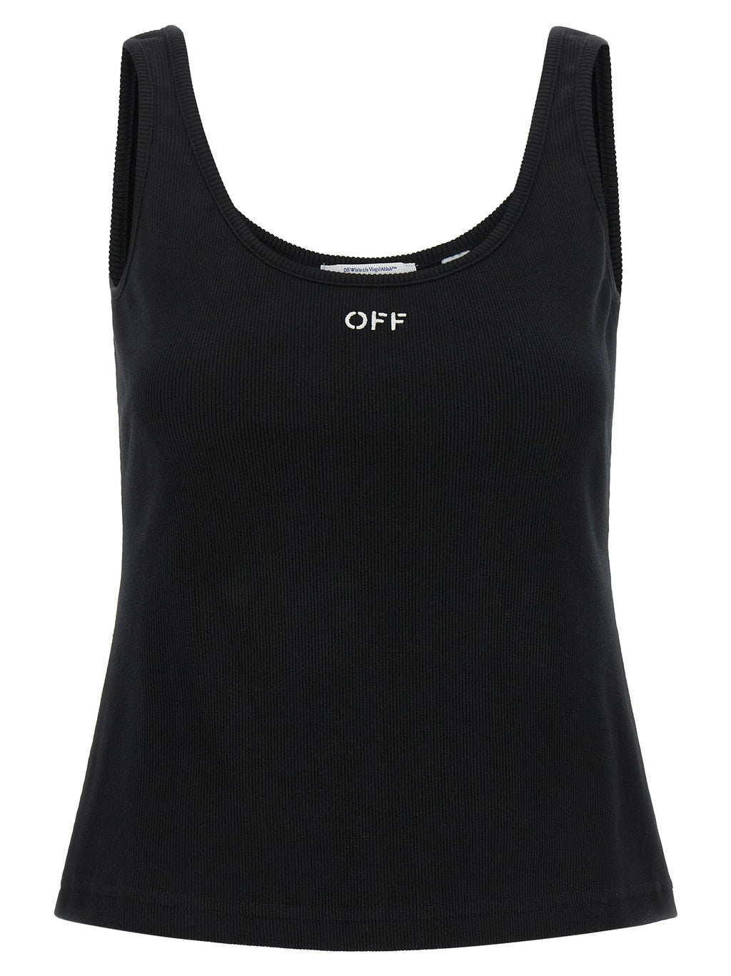 Off-White | Black Cotton Tank Tops