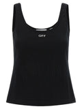 Off-White | Black Cotton Tank Tops