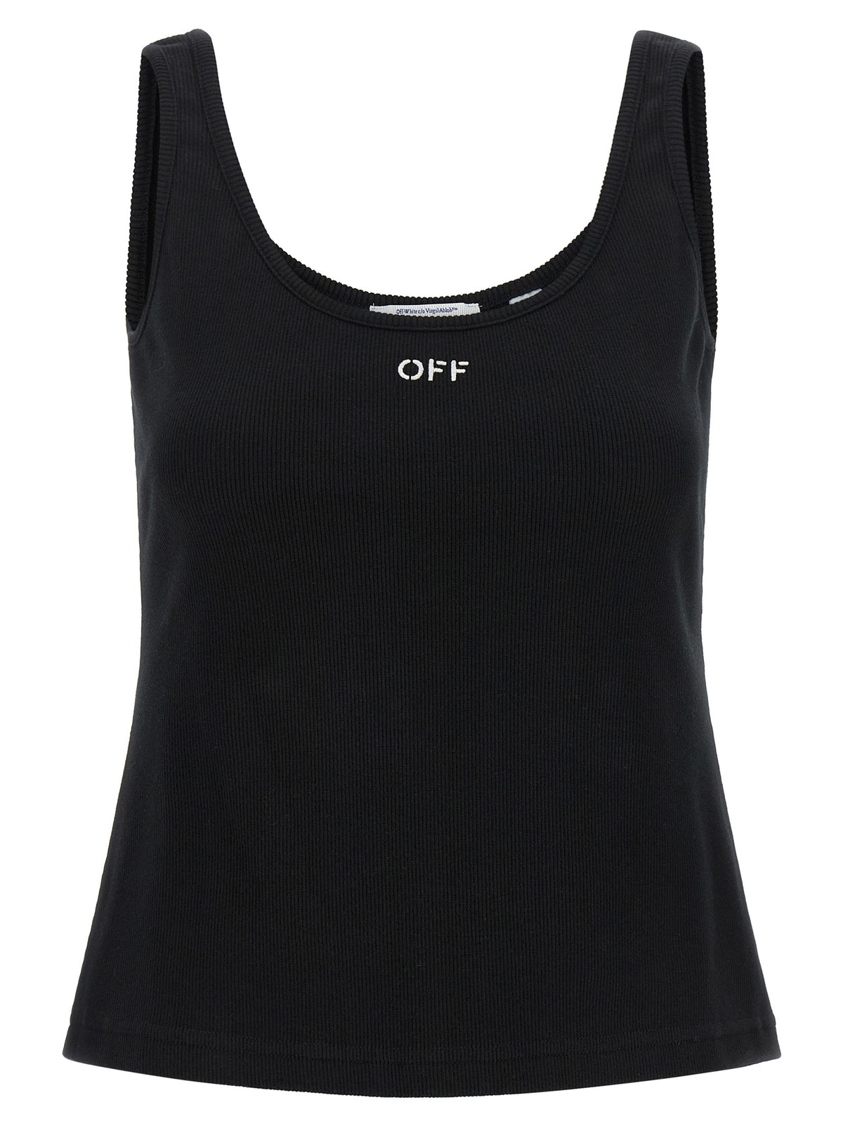 Off-White | Black Cotton Tank Tops