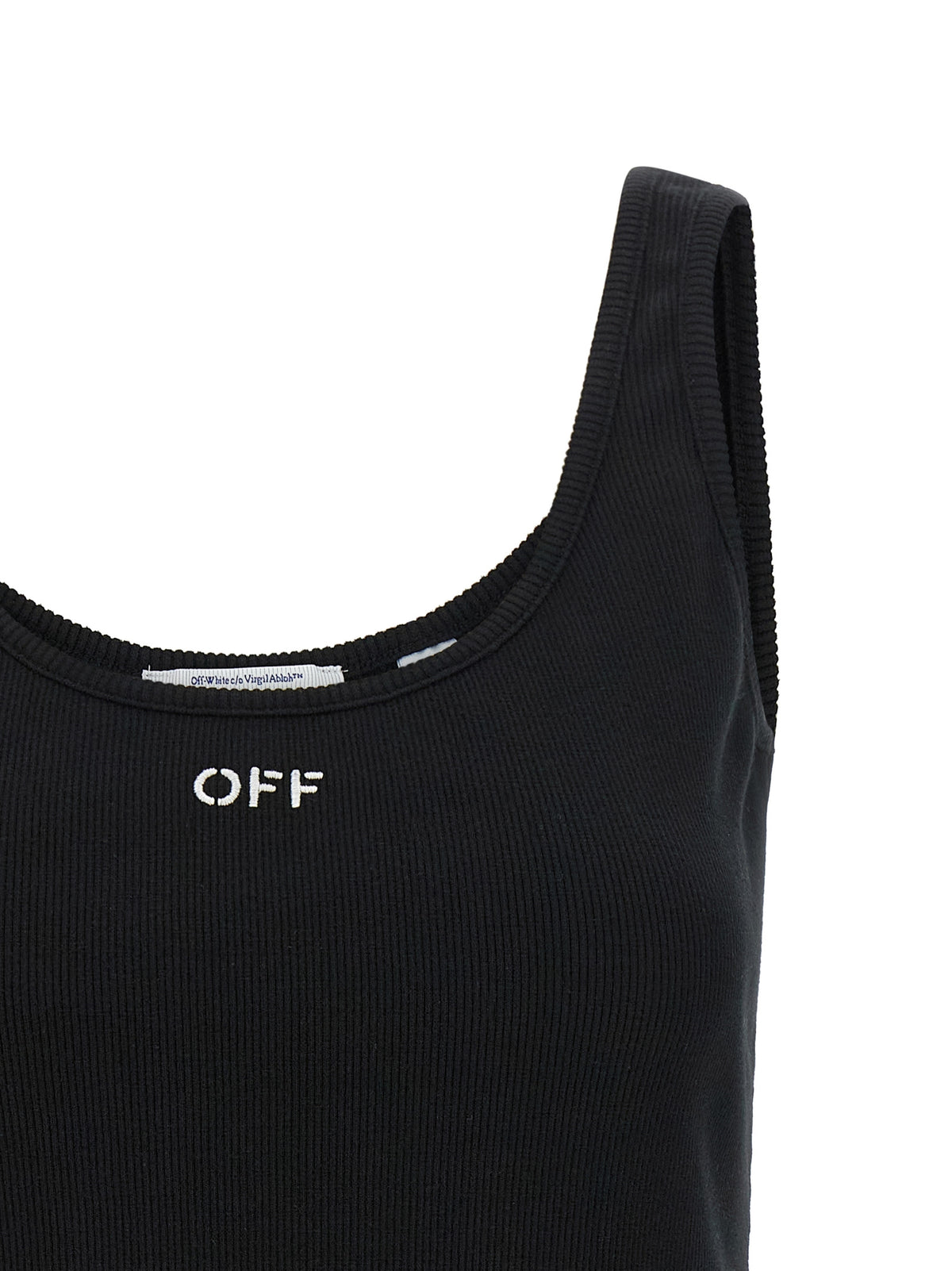 Off-White | Black Cotton Tank Tops