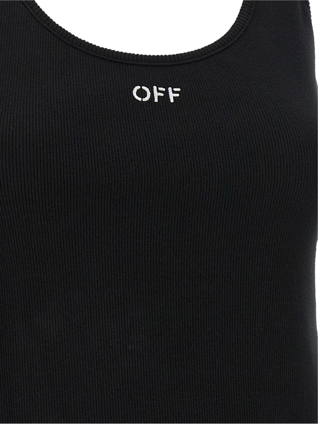 Off-White | Black Cotton Tank Tops