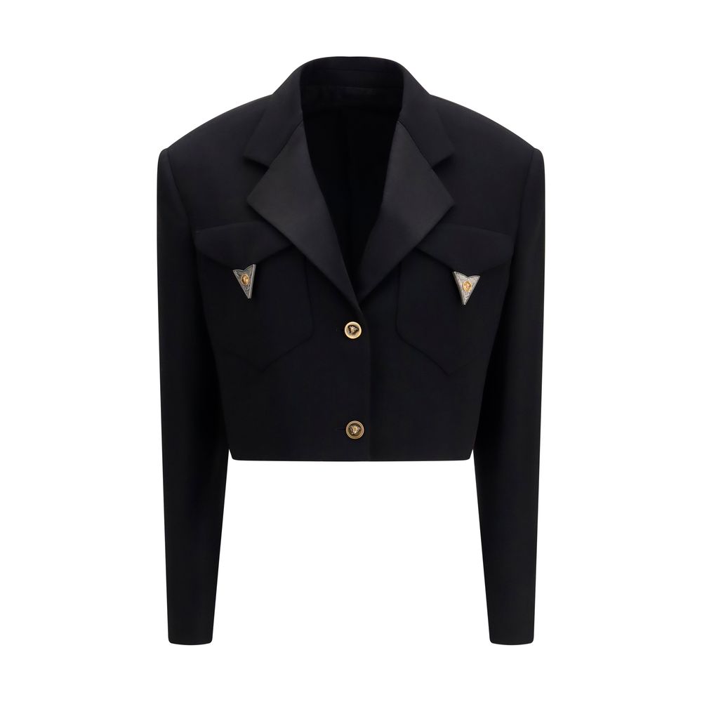 Versace | Black Wool Oves Aries Blazer