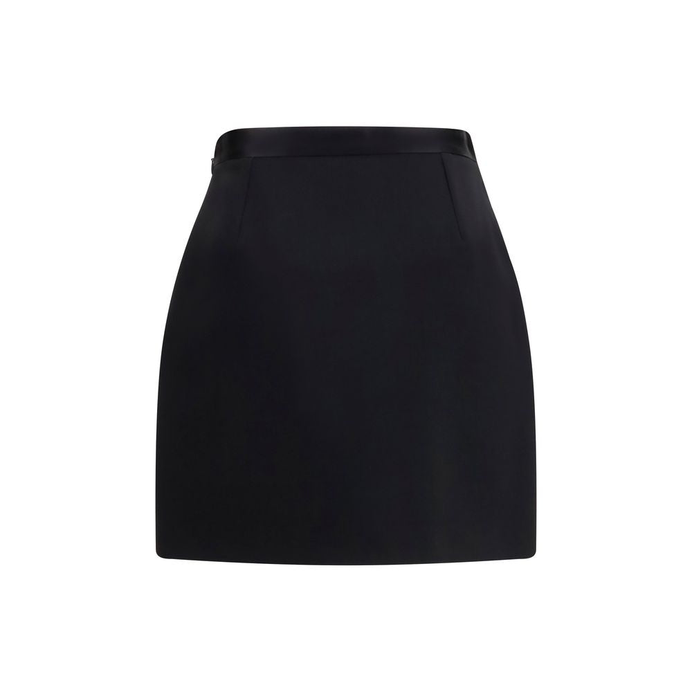 Versace | Black Wool Oves Aries Mini Skirt