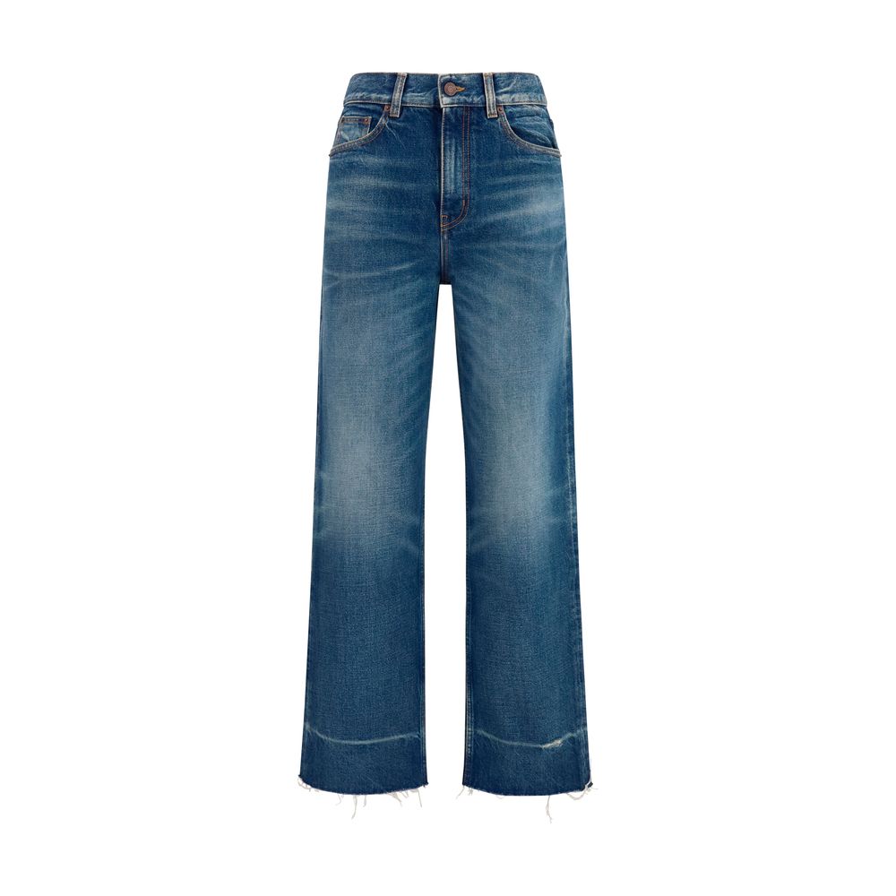 Chloé | Blue Cotton Bootcut Jeans