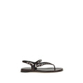 Chloé | Black Calf Leather Bos Taurus Flat Sandals