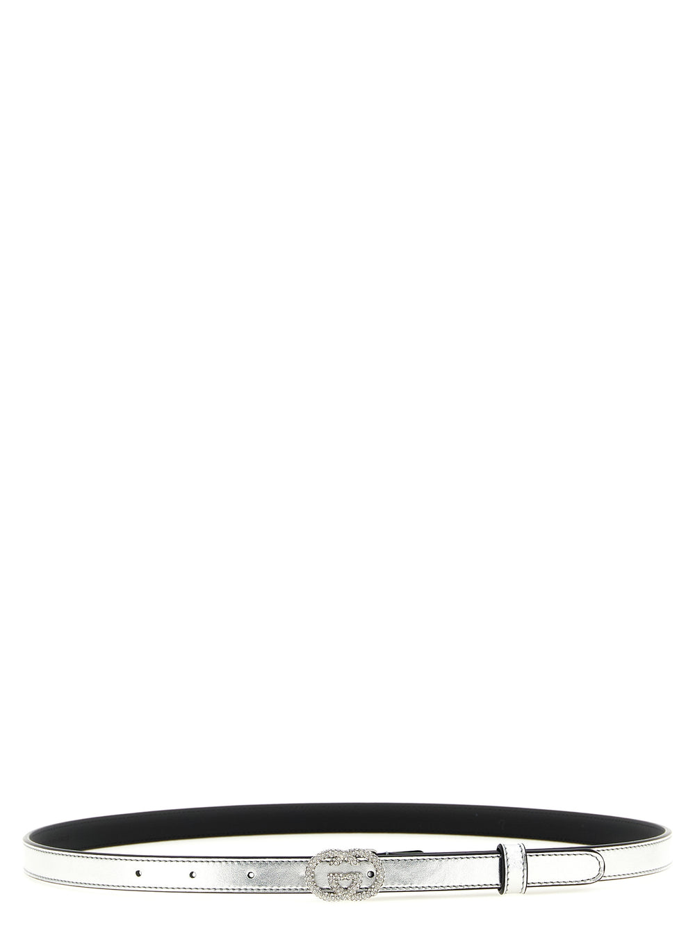 Gucci | Silver Calfskin Thin Belt