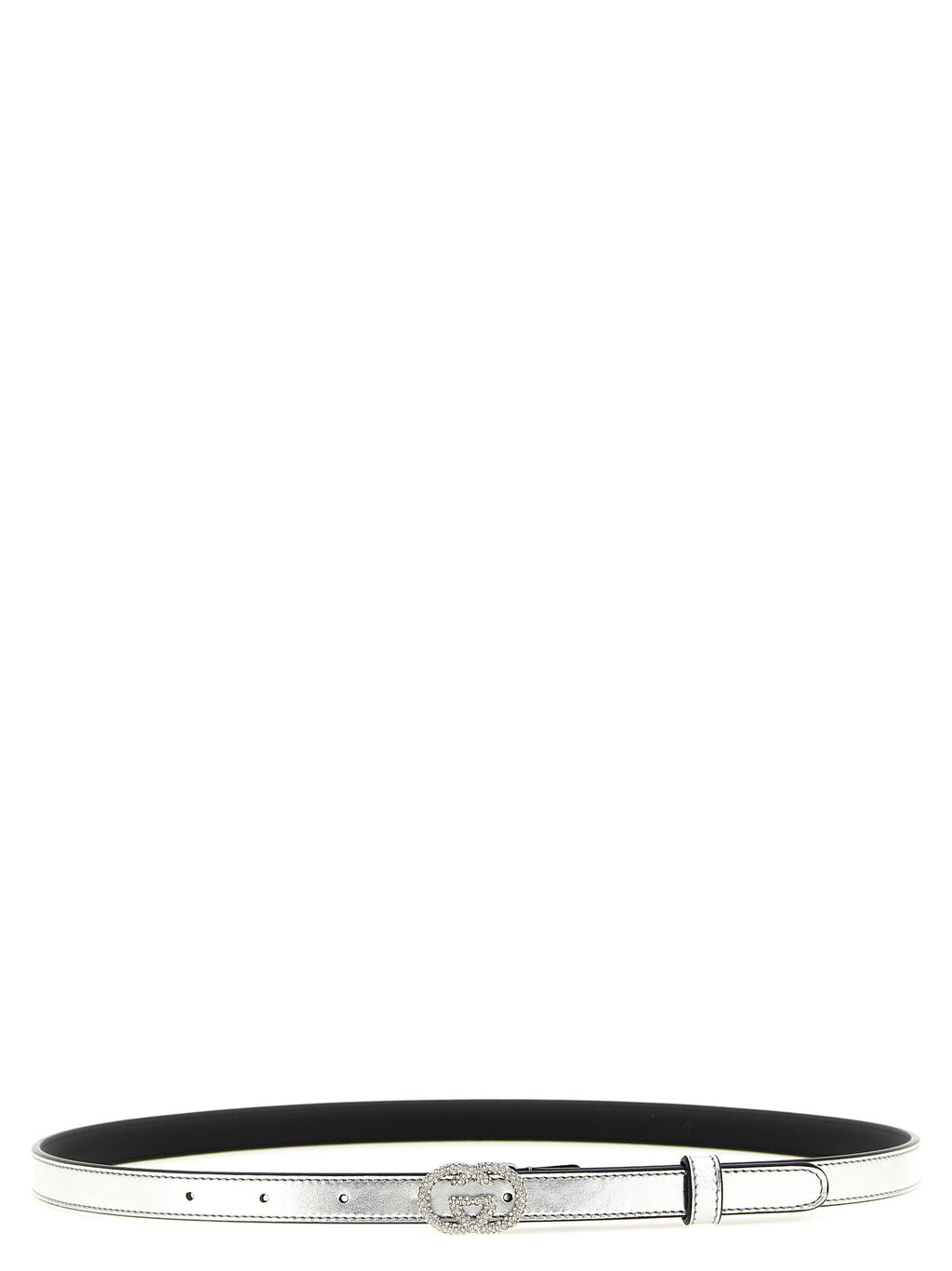 Gucci | Silver Calfskin Thin Belt