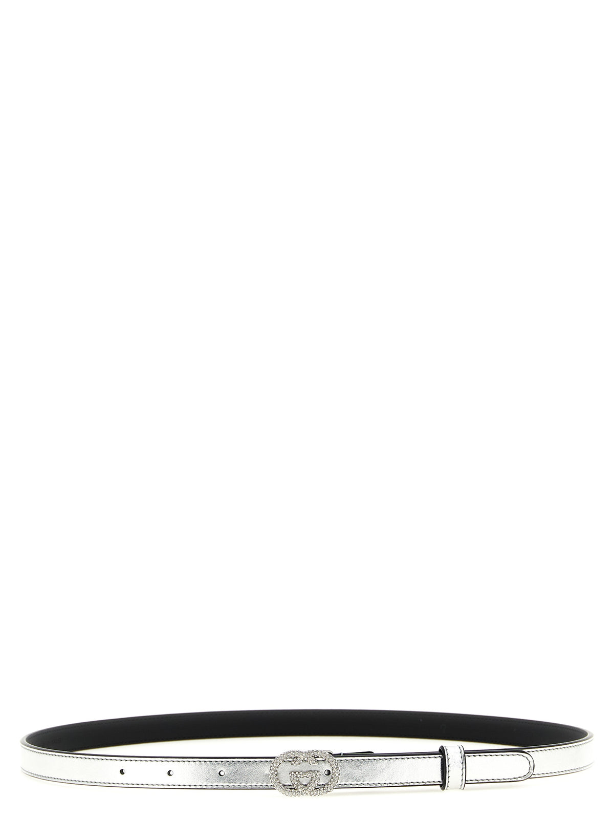 Gucci | Silver Calfskin Thin Belt