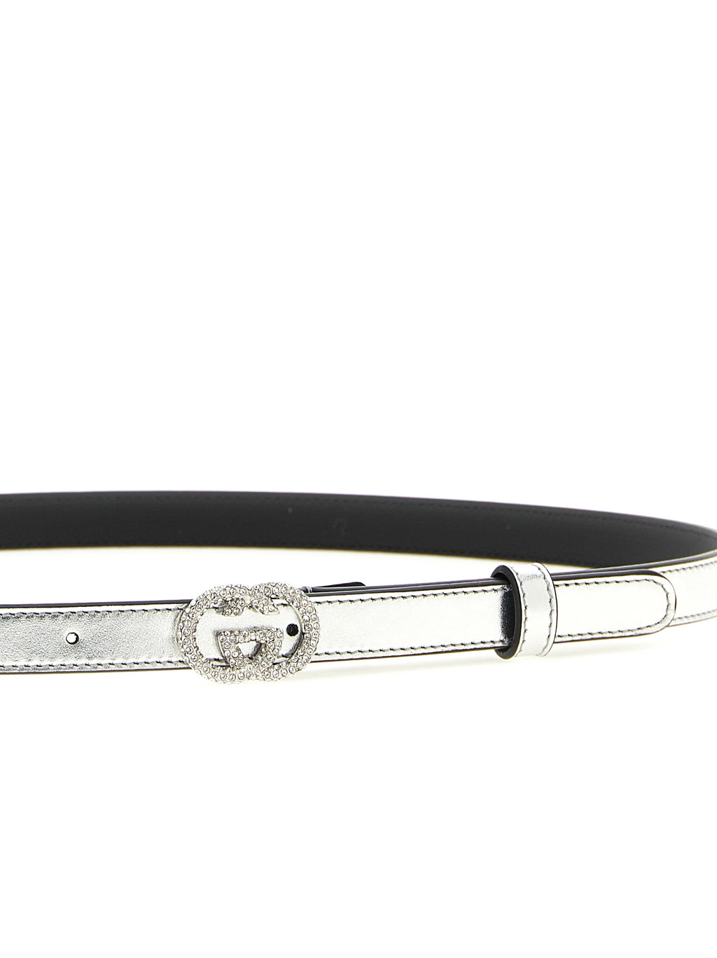 Gucci | Silver Calfskin Thin Belt